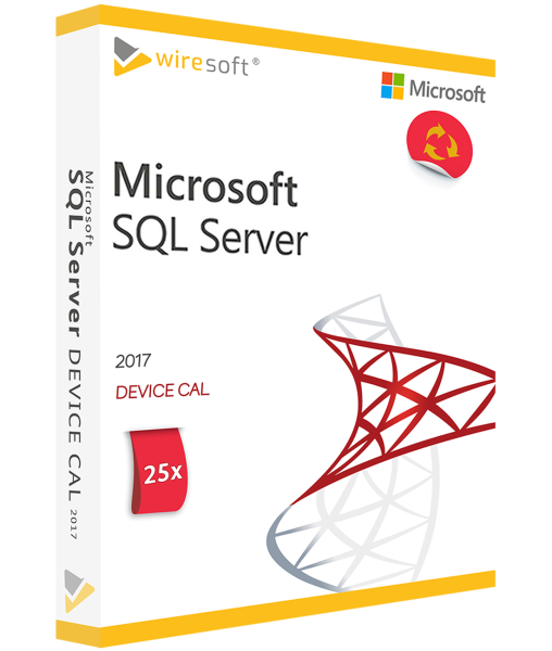 MICROSOFT SQL SERVER 2017 - 25 PACK DEVICE CAL