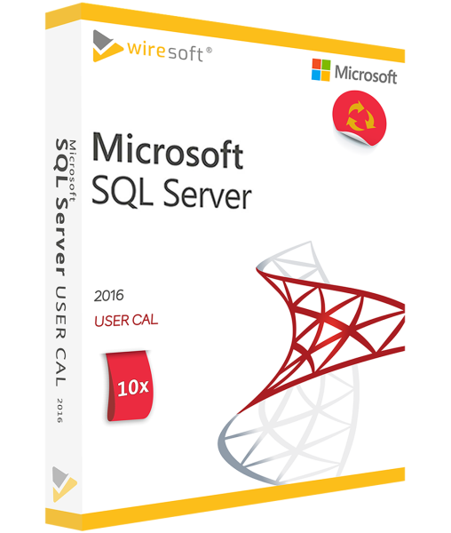 MICROSOFT SQL SERVER 2016 - ΠΑΚΈΤΟ 10 ΧΡΗΣΤΏΝ CAL