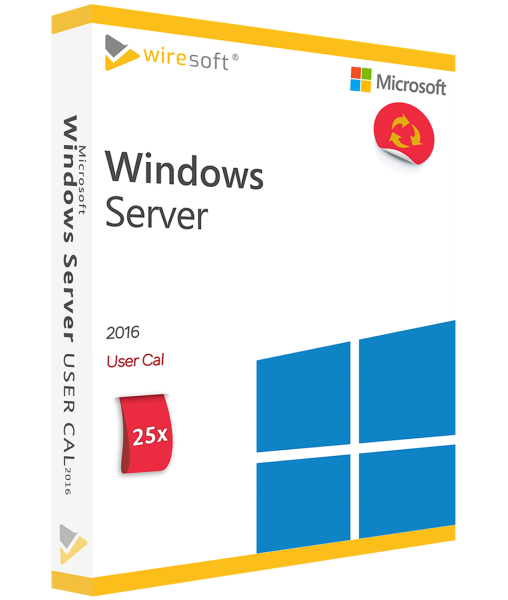 MICROSOFT WINDOWS SERVER 2016 - 25 PACK USER CAL